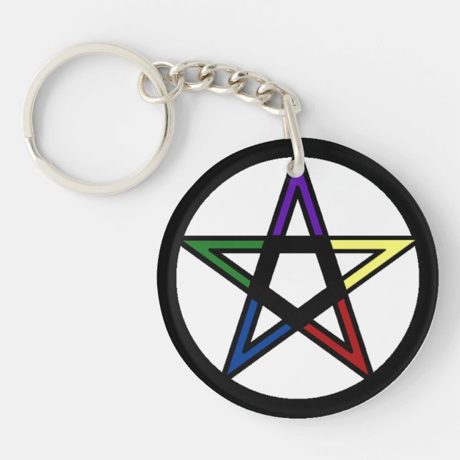Elemental Pentacle Key Ring (Front)