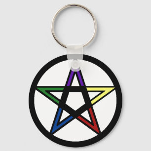 Elemental Pentacle Key Ring