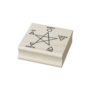 elemental pentagram art stamp