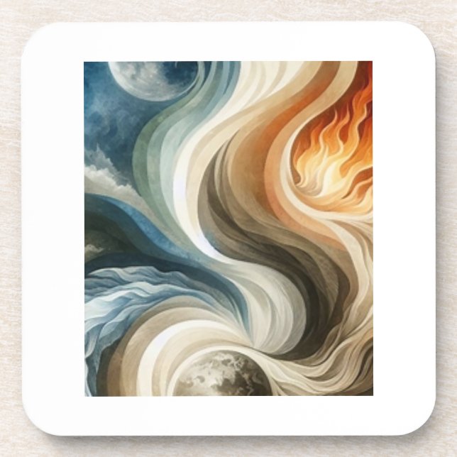 Elemental Swirl of Nature Coaster (Front)