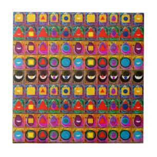 Elemental Symbols Pattern Meditation Aid Tattva Ceramic Tile