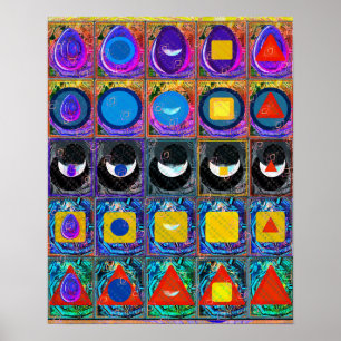 Elemental Symbols Pattern Meditation Aid Tattva Poster