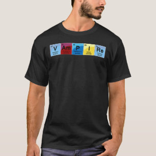 Elemental Vampire Periodic Table Word T-Shirt