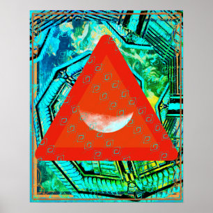 Elemental Water Within Fire Meditation Aid Tattva Poster