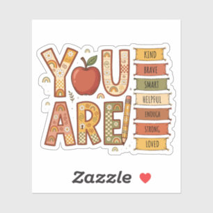 Elementary Boho Rainbow You Are Enough Motivationa