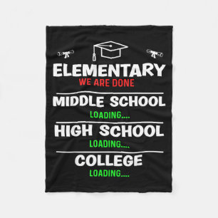 Elementary graduation class 2024 5th 6th grade fleece blanket