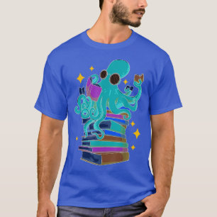 elementary kids reading octopus cool cute book lov T-Shirt