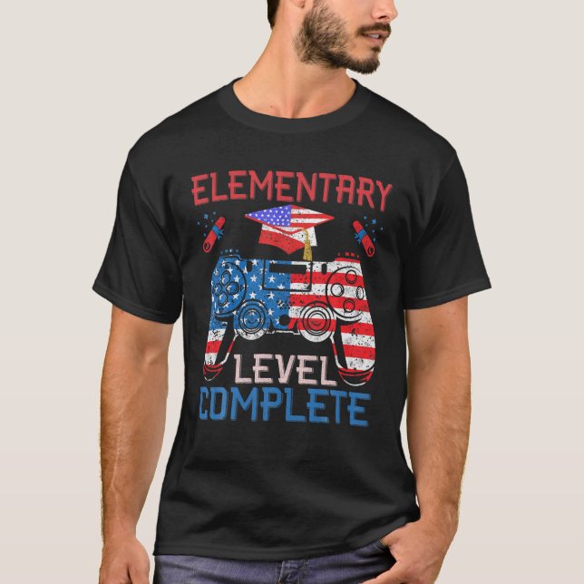 Elementary Level Complete Class Of 2022 American F T-Shirt (Front)