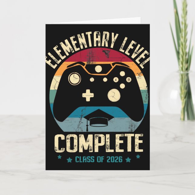 Elementary Level Complete Gamer Cl Of 2026 Graduat Card (Front)