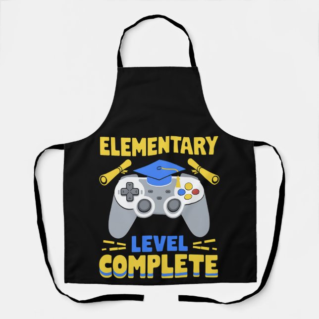 Elementary Level Complete Gaming Gamer Graduation Apron (Front)