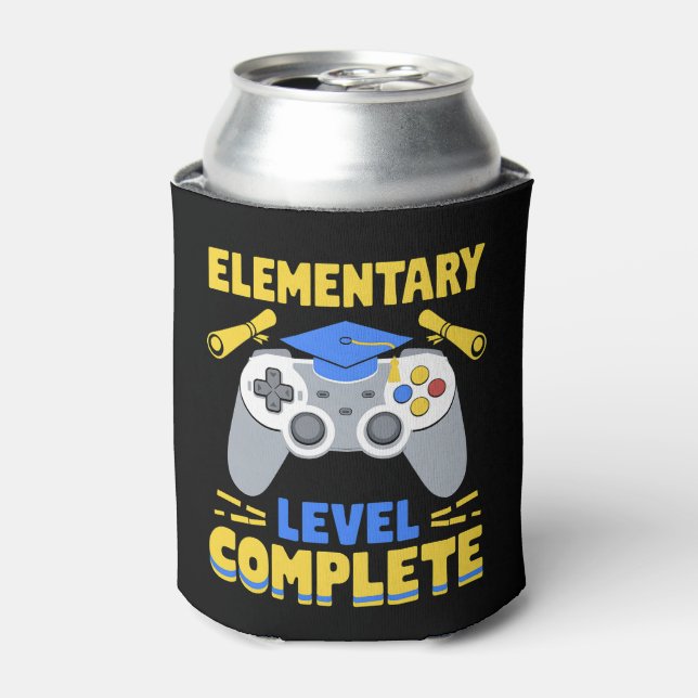 Elementary Level Complete Gaming Gamer Graduation Can Cooler (Can Front)