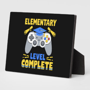 Elementary Level Complete Gaming Gamer Graduation Plaque
