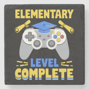 Elementary Level Complete Gaming Gamer Graduation Stone Coaster