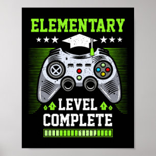 Elementary Level Complete Graduation Cl 2025 Gamer Poster