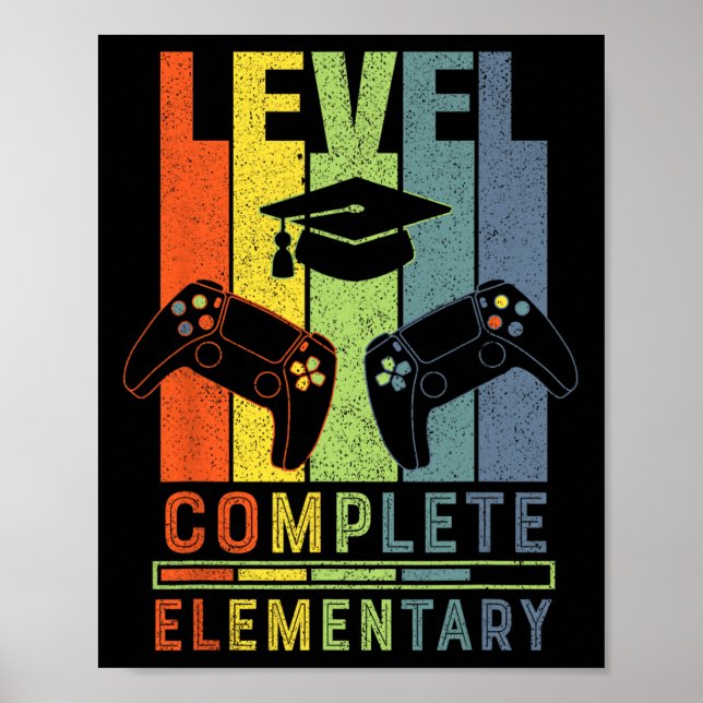 Elementary Level Complete Graduation Cl 2025 Gamer Poster (Front)