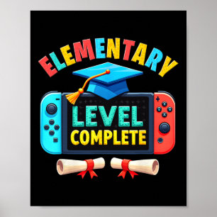 Elementary Level Complete Graduation Cl 2025 Gamer Poster