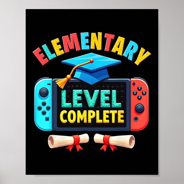 Elementary Level Complete Graduation Cl 2025 Gamer Poster (Front)