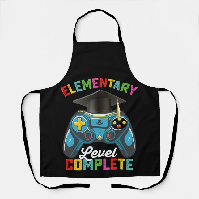 Elementary Level Complete Graduation Gaming Gamer Apron (Front)