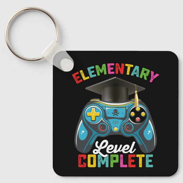 Elementary Level Complete Graduation Gaming Gamer Key Ring (Front)