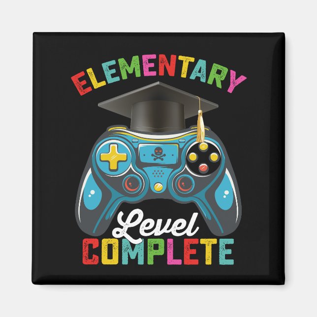 Elementary Level Complete Graduation Gaming Gamer Magnet (Front)