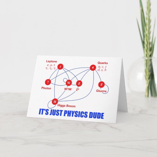 Elementary Particles of Physics Higgs Boson Quarks Card (Front)