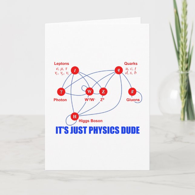 Elementary Particles of Physics Higgs Boson Quarks Card (Front)