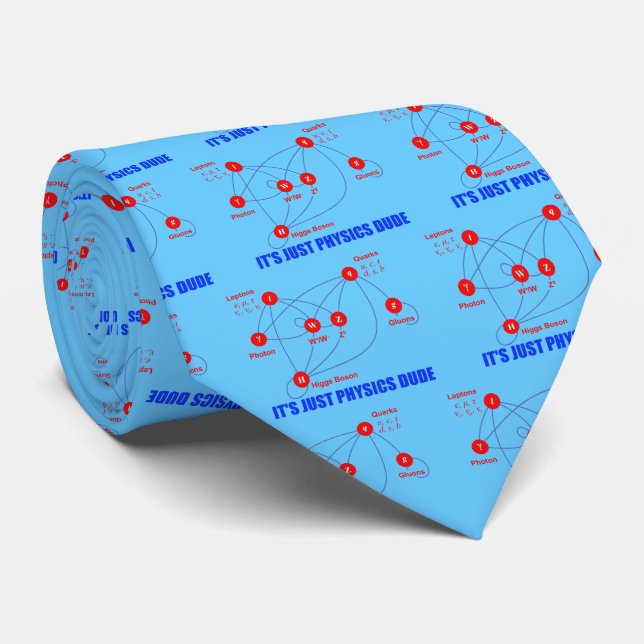 Elementary Particles of Physics Higgs Boson Quarks Tie (Rolled)