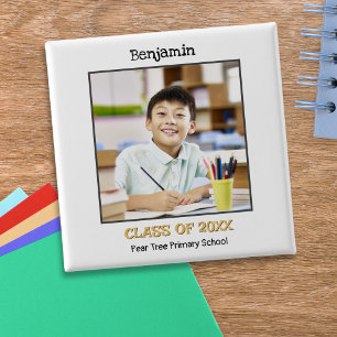 Elementary Primary School Leaver Keepsake Photo 15 Cm Square Badge