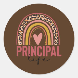 Elementary Principal Life Gift For Principal Classic Round Sticker