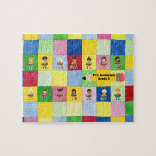Elementary School Classroom Children Teacher Jigsaw Puzzle