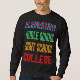 Elementary School Graduation Retro Sunset 6th Grad Sweatshirt