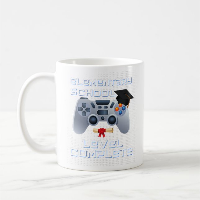 Elementary school level complete gamer graduation coffee mug (Left)