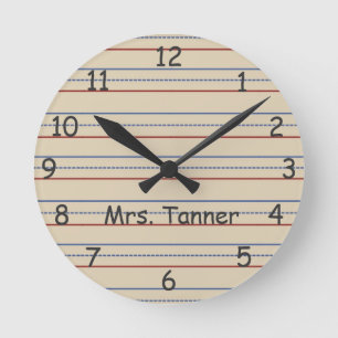 Elementary School Paper Wall Clock