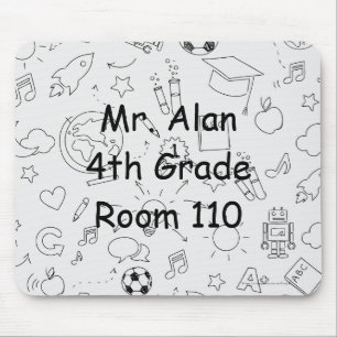 Elementary School Personalised Teacher Desk Mouse Pad