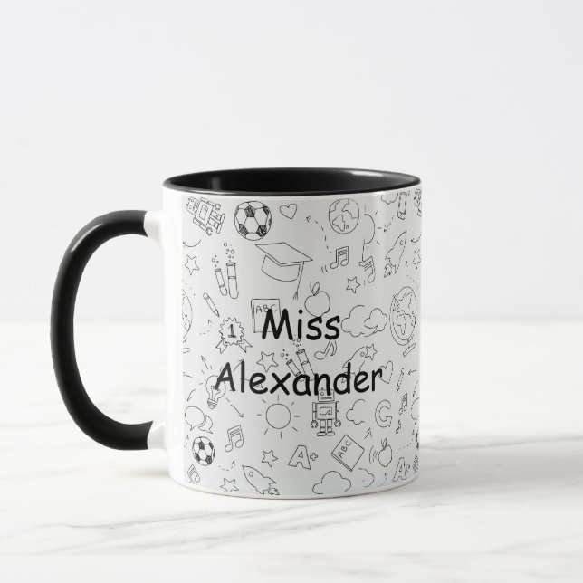Elementary School Personalised Teacher  Mug (Left)