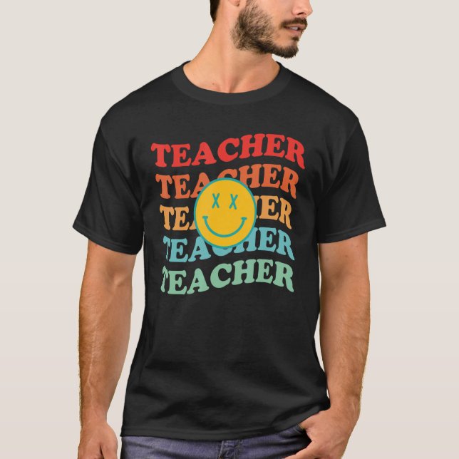 Elementary School Retro Teachers Inspirational Col T-Shirt (Front)
