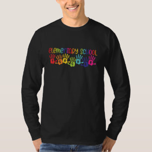 Elementary School Teachers Rainbow Happy First Day T-Shirt