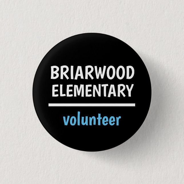 Elementary school volunteer, staff, visitor badge (Front)