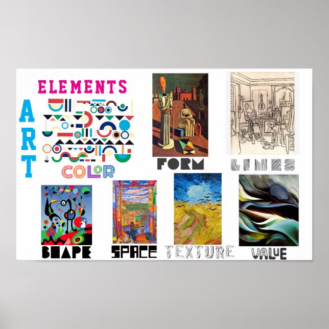 Elements of Art - Famous Paintings Poster (Front)