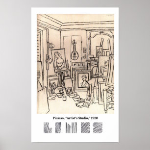 Elements of Art - Lines by Picasso Poster
