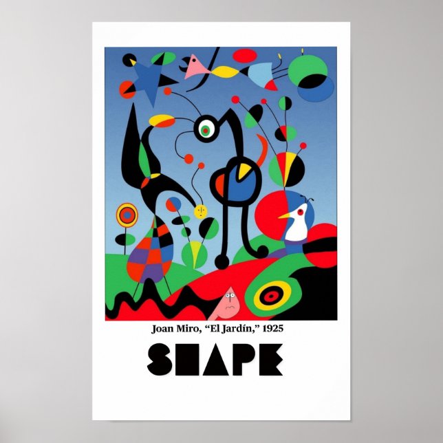 Elements of Art - Shapes featuring Miro Poster (Front)