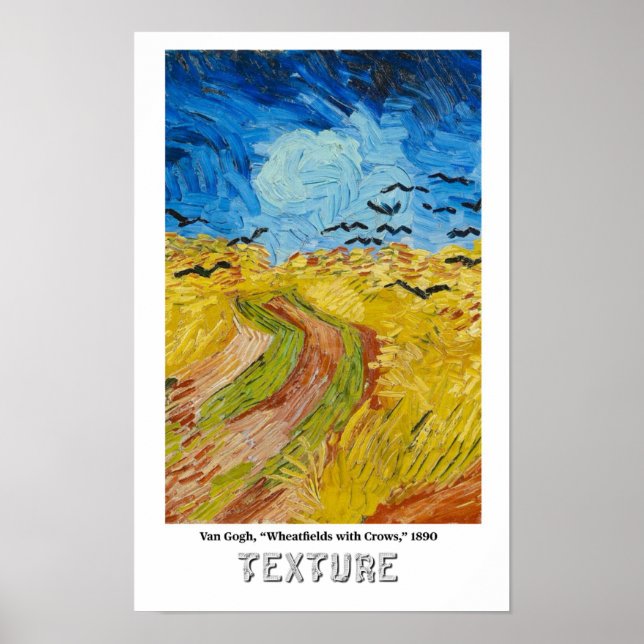Elements of Art - Texture featuring Van Gogh Poster (Front)