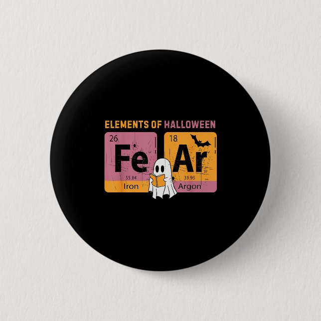 Elements Of Halloween Fear Periodically Halloween  6 Cm Round Badge (Front)