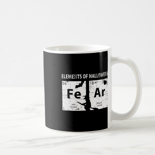 Elements Of Halloween Shirt (fear) Periodically  Coffee Mug (Right)