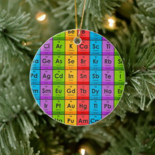 Elements of the Periodic Table Ceramic Ornament
