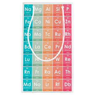 Elements of the Periodic Table Pattern Gift Bag