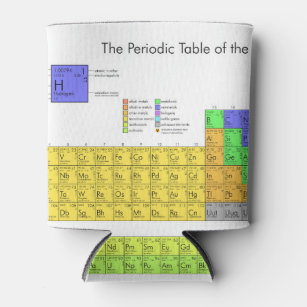 Elements Periodic Table Scientific Nerd Can Cooler