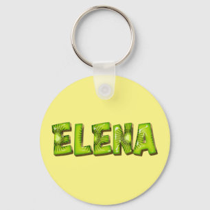 Elena Name Kiwi Design Key Ring