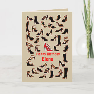 Elena Shoes Happy Birthday Card