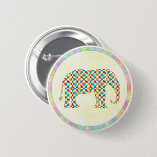 Elephant 6 Cm Round Badge